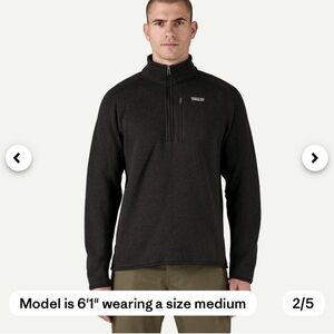 Patagonia Classic Better Sweater 1/4 zip  Black Fleece Bullover